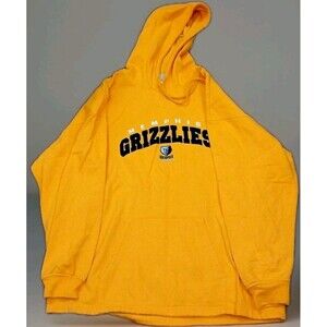NBA Memphis Grizzlies Hoodie 2XL Yellow Blue Embroidery Y2K 2006 Vintage Style